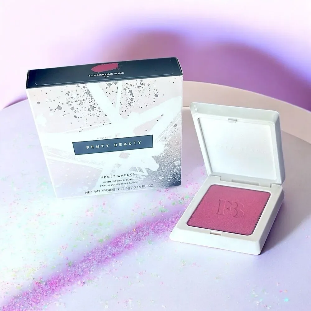 FENTY BEAUTY Fenty Cheeks Suede Powder Blush in Summertime Wine 0.14 fl oz NIB